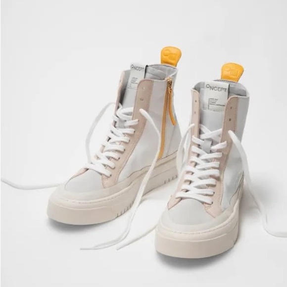 Oncept Shoes - Oncept Lisbon High Top Leather Sneaker - Size 9.5